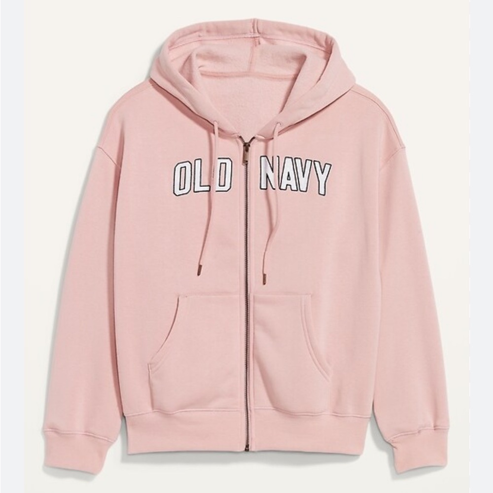 OLD NAVY women’s Logo-Embroidered Full-Zip Hoodie